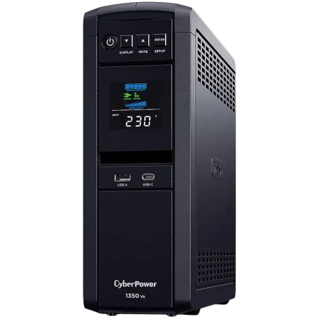 CyberPower UPS AVR,1350VA/810W, Line-Interactive, LCD display, Sine Wave output (for Active PFC ), 6x Schuko, Runtime at 500W ( 