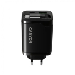 CANYON charger OnCharge 65RC Build-In Cable USB-C 65W 1xPD 1xQC EU Black - 4