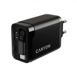 CANYON charger OnCharge 65RC Build-In Cable USB-C 65W 1xPD 1xQC EU Black - 7