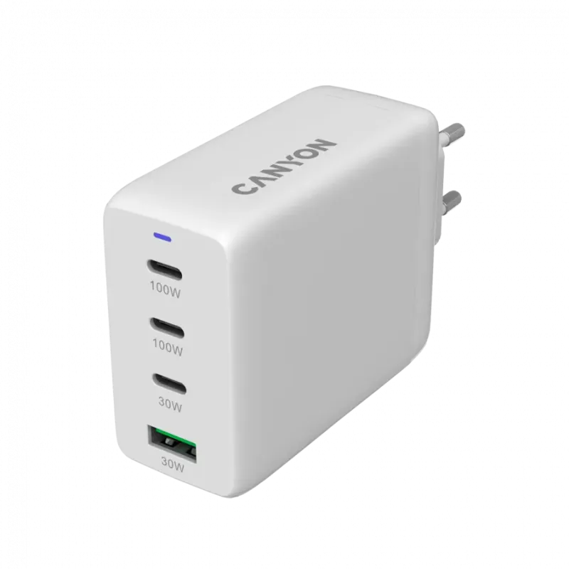 CANYON charger CU100ACC GaN 100W 3xPD 1xQC EU White - 1