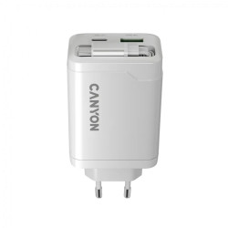 CANYON charger OnCharge 65RC Build-In Cable USB-C 65W 1xPD 1xQC EU White - 4