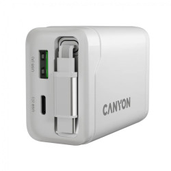 CANYON charger OnCharge 65RC Build-In Cable USB-C 65W 1xPD 1xQC EU White - 7