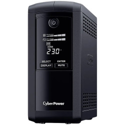 CyberPower UPS с AVR ,Line-Interactive, LCD display,700VA/390W, 4x Schuko, Runtime at 90W ( min ):33, Surge and Spike protection