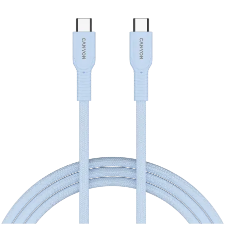 CANYON cable OnWire 60CL C-C 60W COLOR Braided 1m Light Blue - 1