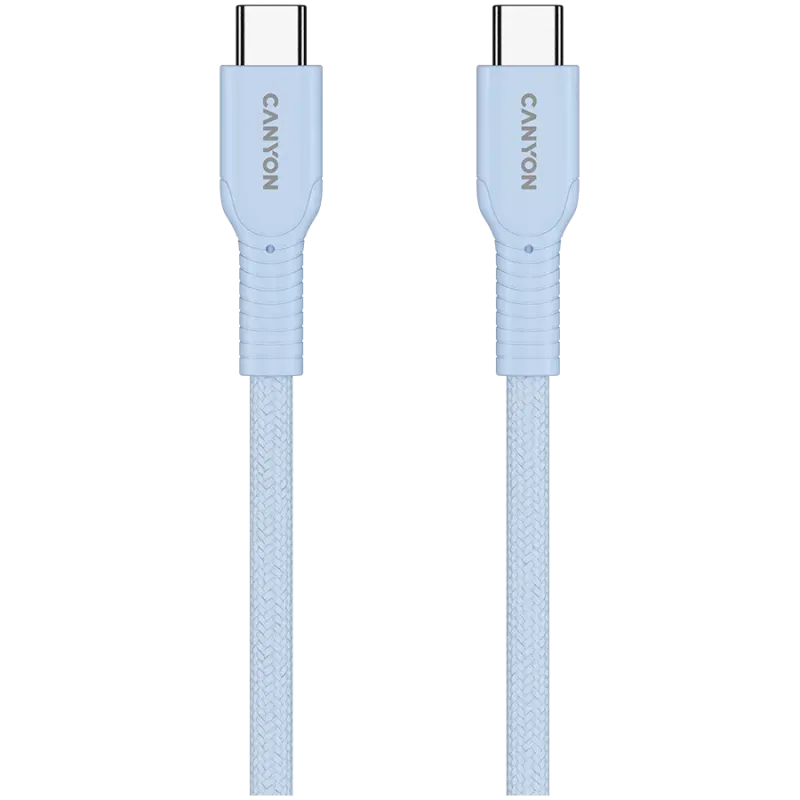 CANYON cable OnWire 60CL C-C 60W COLOR Braided 1m Light Blue - 1