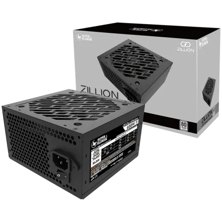 Super Flower Zillion DW White 650W ATX 2.4, 80 Plus White, Flat Black Cables, 120mm Fan, 140mmx150mmx86mm, 2 Year Warranty - 1