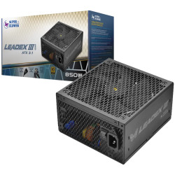 Super Flower Leadex III Gold 850W ATX 3.1, 80 Plus Gold, Fully Modular, Flat Black Cables, 140mm Fan, 150mmx150mmx86mm, 7 Year W