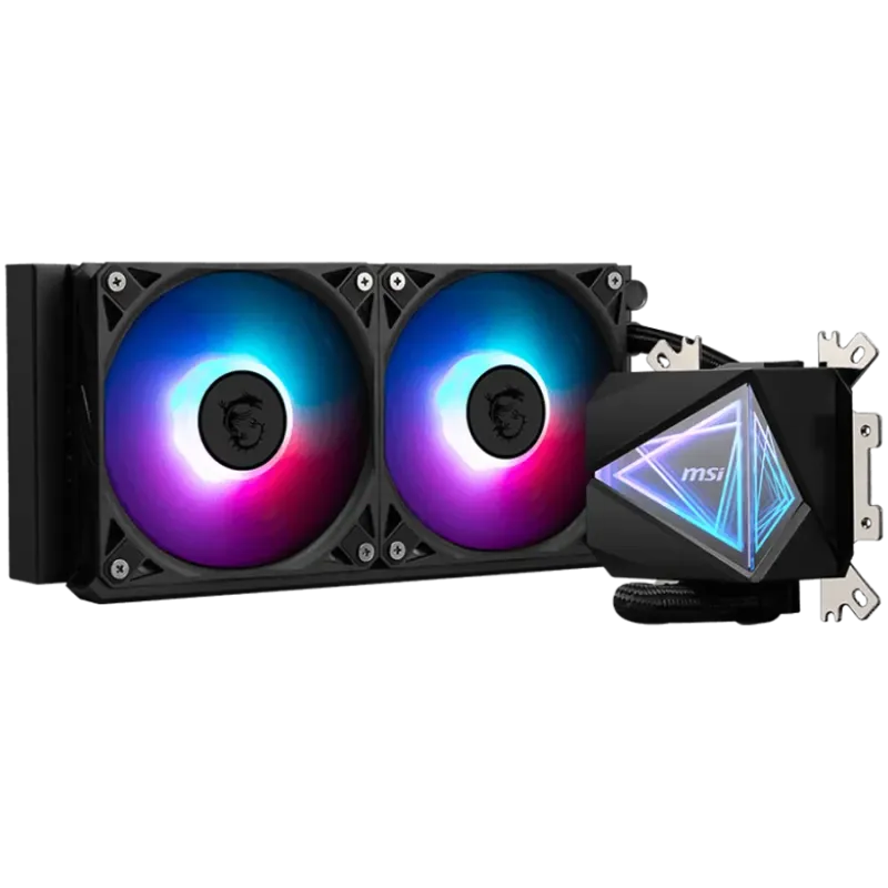 MSI MAG CORELIQUID I240 2x 120mm ARGB Fans, Aluminium Radiator, Loop Dynamic Bearing, Intel LGA 1150/1151/1155/1156/1200/1700/18