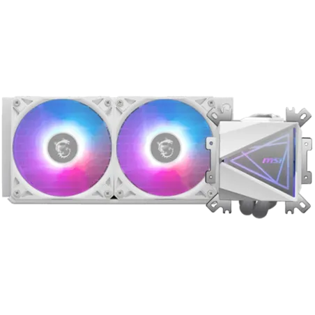 MSI MAG CORELIQUID I240 WHITE 2x 120mm ARGB Fans, Aluminium Radiator, Loop Dynamic Bearing, Intel LGA 1150/1151/1155/1156/1200/1