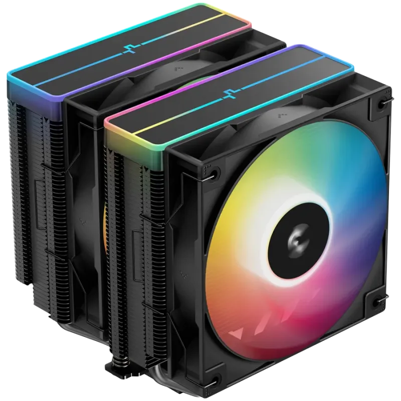 DeepCool AG620 BK ARGB V2, CPU Air Cooler, 2x120mm ARGB PWM Fan, Core Touch Technology 2.0, 6 Heatpipes, LGA1851/1700/1200/115x,