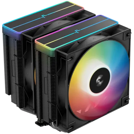 DeepCool AG620 BK ARGB V2, CPU Air Cooler, 2x120mm ARGB PWM Fan, Core Touch Technology 2.0, 6 Heatpipes, LGA1851/1700/1200/115x,