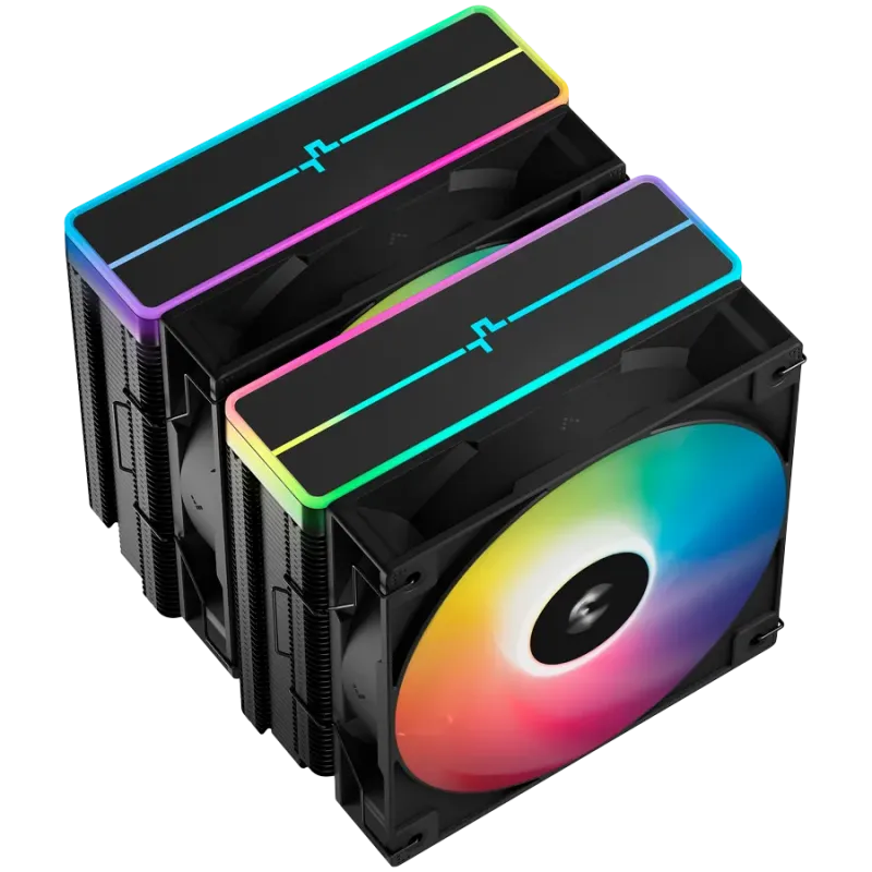 DeepCool AG620 BK ARGB V2, CPU Air Cooler, 2x120mm ARGB PWM Fan, Core Touch Technology 2.0, 6 Heatpipes, LGA1851/1700/1200/115x,