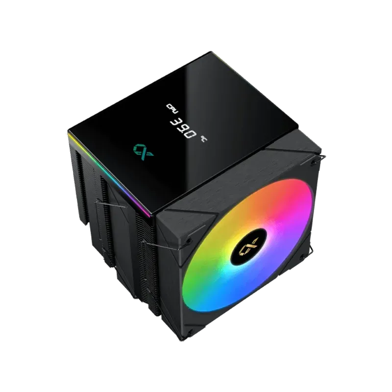 AK6 Dual Digital (Black, ARGB & Digital LED Panel Top Cover, 2PCS ARGB PWM Fan, Intel Backplate, Mini ARGB LED Controller) - 1