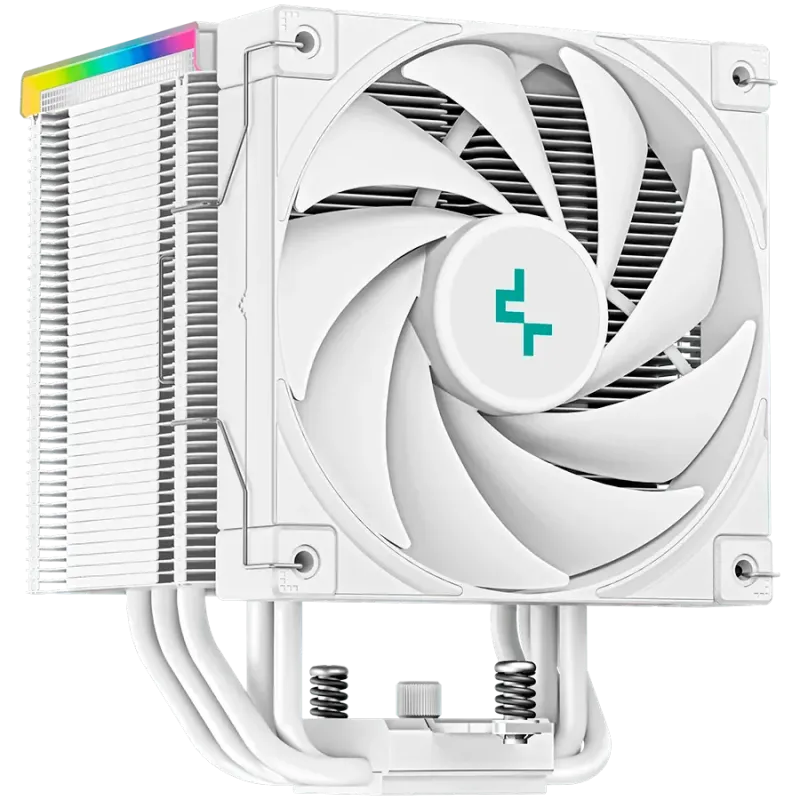 DeepCool AK500 Digital WH, CPU Air Cooler, 1x120mm FK120 PWM FDB Fan, ARGB, Digital Display, White, TDP 240W, 5 Heatpipes, Fluid