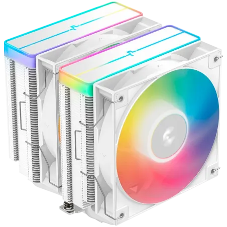 DeepCool AG620 WH ARGB V2, CPU Air Cooler, 2x120mm ARGB PWM Fan, Core Touch Technology 2.0, 6 Heatpipes, White, LGA1851/1700/120