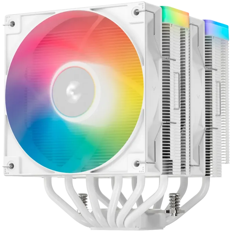 DeepCool AG620 WH ARGB V2, CPU Air Cooler, 2x120mm ARGB PWM Fan, Core Touch Technology 2.0, 6 Heatpipes, White, LGA1851/1700/120