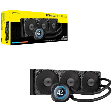 CORSAIR NAUTILUS 360 LCD, 360mm Radiator, Liquid CPU Cooler - 1