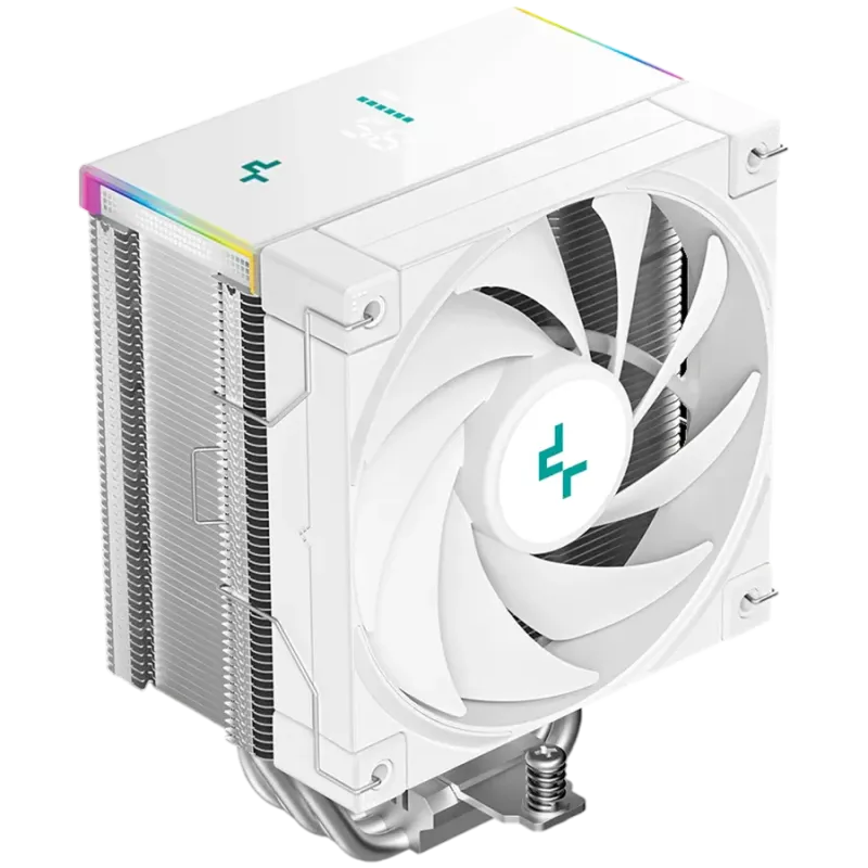 DeepCool AK500S DIGITAL SE WH, CPU Air Cooler, 1x120mm FK120 PWM FDB Fan, ARGB, Digital Display, 5 Heatpipes, Fluid Dynamic Bear