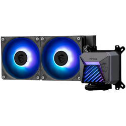 MSI MAG CORELIQUID A15 240, 2x120mm Pre-installed ARGB Daisy Chain Fans, Adjustable Offset Kit, Replacable Top Cover, Copper Bas