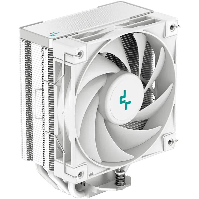 DeepCool AK400 WH, CPU Air Cooler, 1x120mm PWM Fan, TDP 220W, 4 Heatpipes, White, LGA1700/1200/115x, AMD AM5/AM4, 127x97x155 mm(