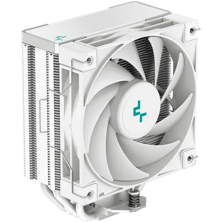 DeepCool AK400 WH, CPU Air Cooler, 1x120mm PWM Fan, TDP 220W, 4 Heatpipes, White, LGA1700/1200/115x, AMD AM5/AM4, 127x97x155 mm(