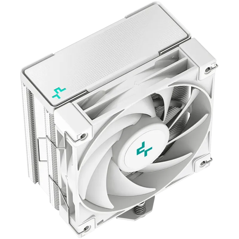 DeepCool AK400 WH, CPU Air Cooler, 1x120mm PWM Fan, TDP 220W, 4 Heatpipes, White, LGA1700/1200/115x, AMD AM5/AM4, 127x97x155 mm(