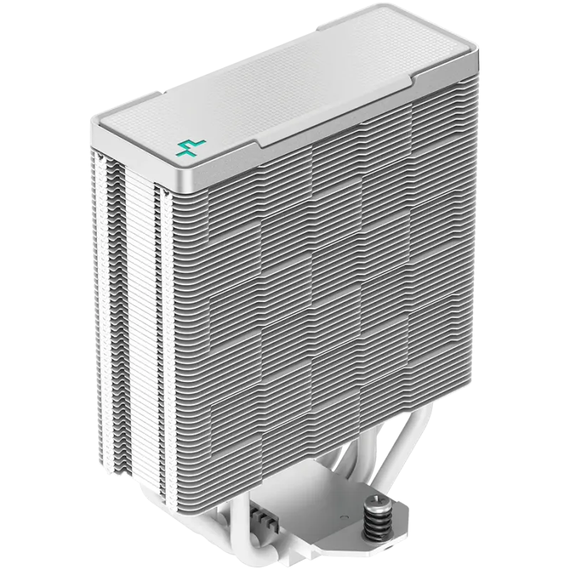 DeepCool AK400 WH, CPU Air Cooler, 1x120mm PWM Fan, TDP 220W, 4 Heatpipes, White, LGA1700/1200/115x, AMD AM5/AM4, 127x97x155 mm(