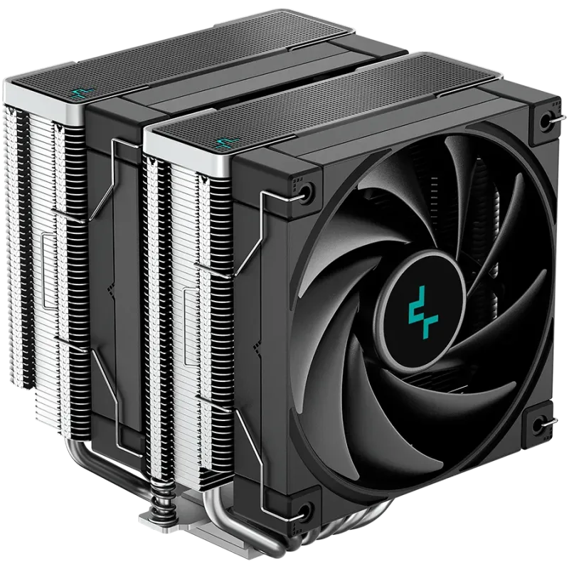 DeepCool AK620, CPU Air Cooler, 2x120mm PWM Fan, TDP 260W, 6 Heatpipes, LGA2066/2011-v3/2011/1700/1200/115x, AMD AM5/AM4, 129x13