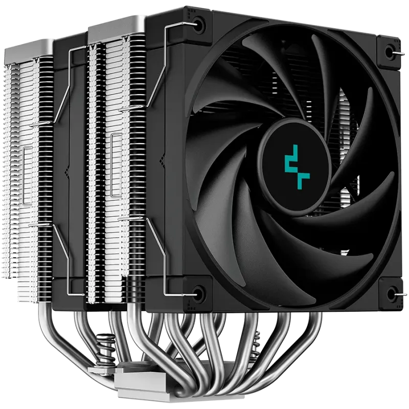 DeepCool AK620, CPU Air Cooler, 2x120mm PWM Fan, TDP 260W, 6 Heatpipes, LGA2066/2011-v3/2011/1700/1200/115x, AMD AM5/AM4, 129x13