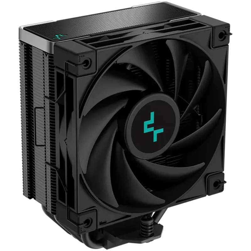 DeepCool AK400 Zero Dark, CPU Air Cooler, 1x120mm PWM Fan, TDP 220W, 4 Heatpipes, LGA1851/1700/1200/115x, AMD AM5/AM4, 127x97x15