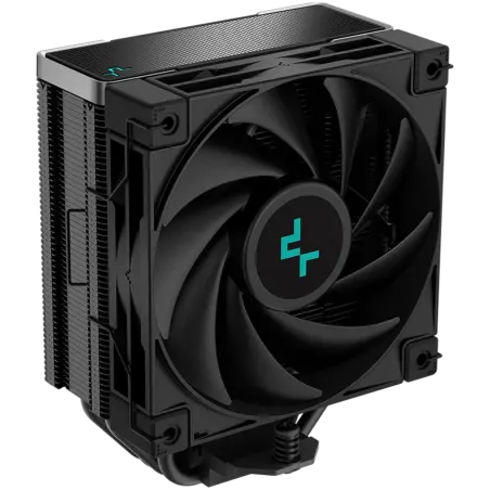 DeepCool AK400 Zero Dark, CPU Air Cooler, 1x120mm PWM Fan, TDP 220W, 4 Heatpipes, LGA1851/1700/1200/115x, AMD AM5/AM4, 127x97x15