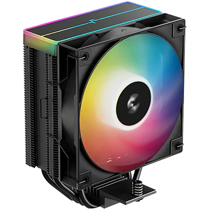 DeepCool AG400 BK ARGB V2, CPU Air Cooler, 1x120mm ARGB PWM Fan, ARGB Top Cover, TDP 220W, 4 Heatpipes, Black, LGA1851/1700/1200