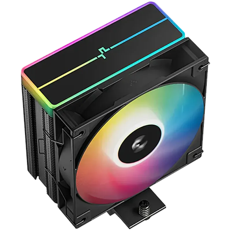 DeepCool AG400 BK ARGB V2, CPU Air Cooler, 1x120mm ARGB PWM Fan, ARGB Top Cover, TDP 220W, 4 Heatpipes, Black, LGA1851/1700/1200