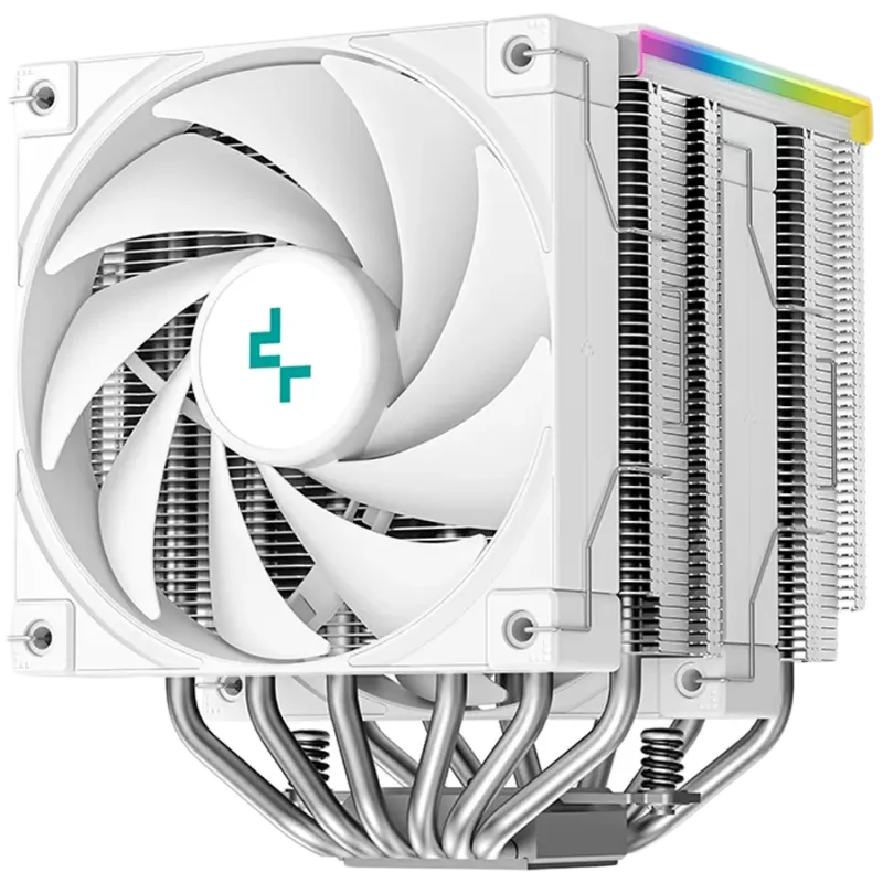 DeepCool AK620 DIGITAL SE WH, CPU Air Cooler, 2x120mm PWM Fans, 6 Heatpipes, White, LGA2066/2011-v3/2011/1851/1700/1200/115x, AM