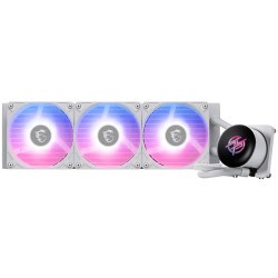 MSI MPG CORELIQUID P13 360 WHITE, 3x120mm Pre-installed CycloBlade 9 ARGB Daisy Chain Fans, 2.1-inch LCD screen, Copper Base, UN