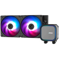 MSI MAG CORELIQUID A13 240, 2x120mm Pre-installed ARGB Daisy Chain Fans, Replacable Top Cover, Copper Base Intel LGA 1700/1851, 