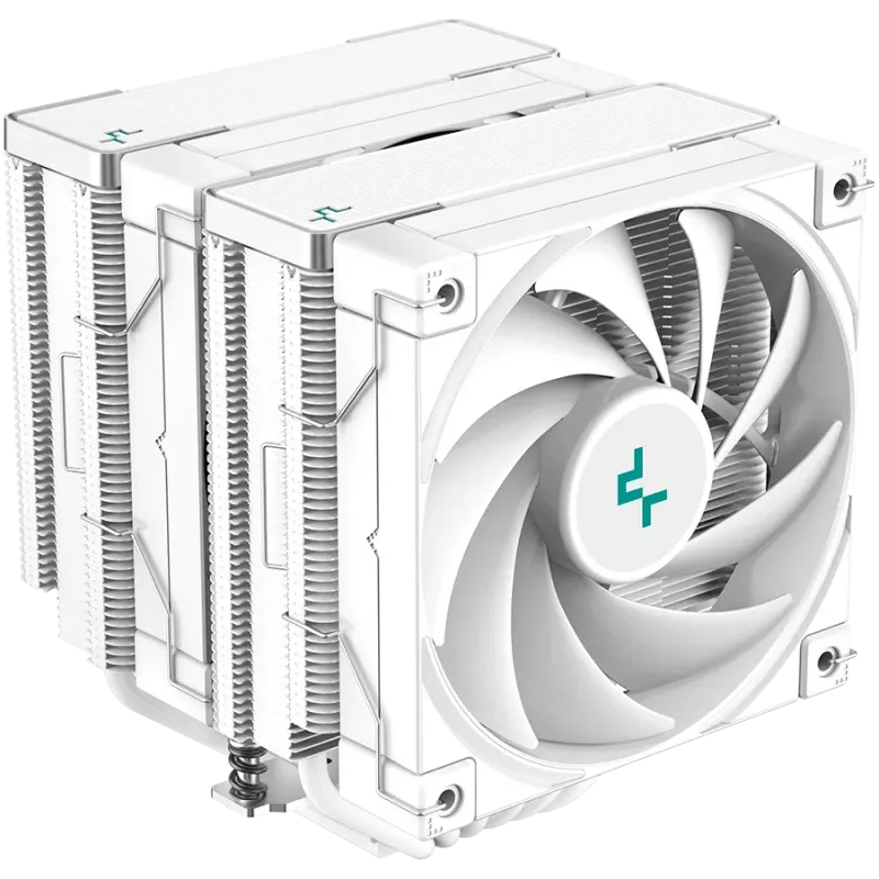 DeepCool AK620 WH, CPU Air Cooler, 2x120mm PWM FDB Fan, TDP 260W, 6 Heatpipes, White, LGA2066/2011-v3/2011/1700/1200/115x, AMD A