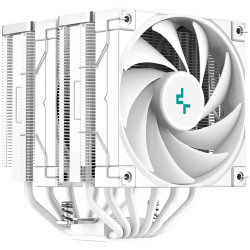 DeepCool AK620 WH, CPU Air Cooler, 2x120mm PWM FDB Fan, TDP 260W, 6 Heatpipes, White, LGA2066/2011-v3/2011/1700/1200/115x, AMD A
