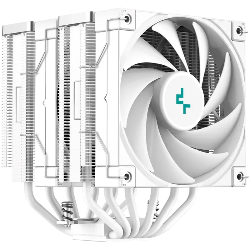 DeepCool AK620 WH, CPU Air Cooler, 2x120mm PWM FDB Fan, TDP 260W, 6 Heatpipes, White, LGA2066/2011-v3/2011/1700/1200/115x, AMD A