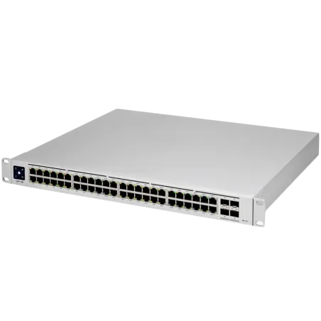 Ubiquiti Layer 3 switch with (48) GbE RJ45 ports and (4) 10G SFP+ ports. - 1