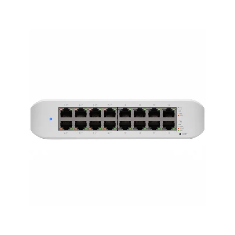UBIQUITI Lite 16 PoE (8) GbE PoE+, (8) GbE ports 45W total PoE availability Wall mountable. - 1