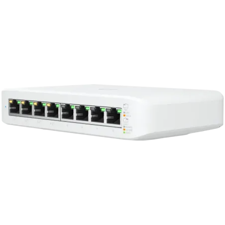 UBIQUITI Lite 8 PoE (4) GbE PoE+, (4) GbE ports 52W total PoE availability Wall mountable. - 1
