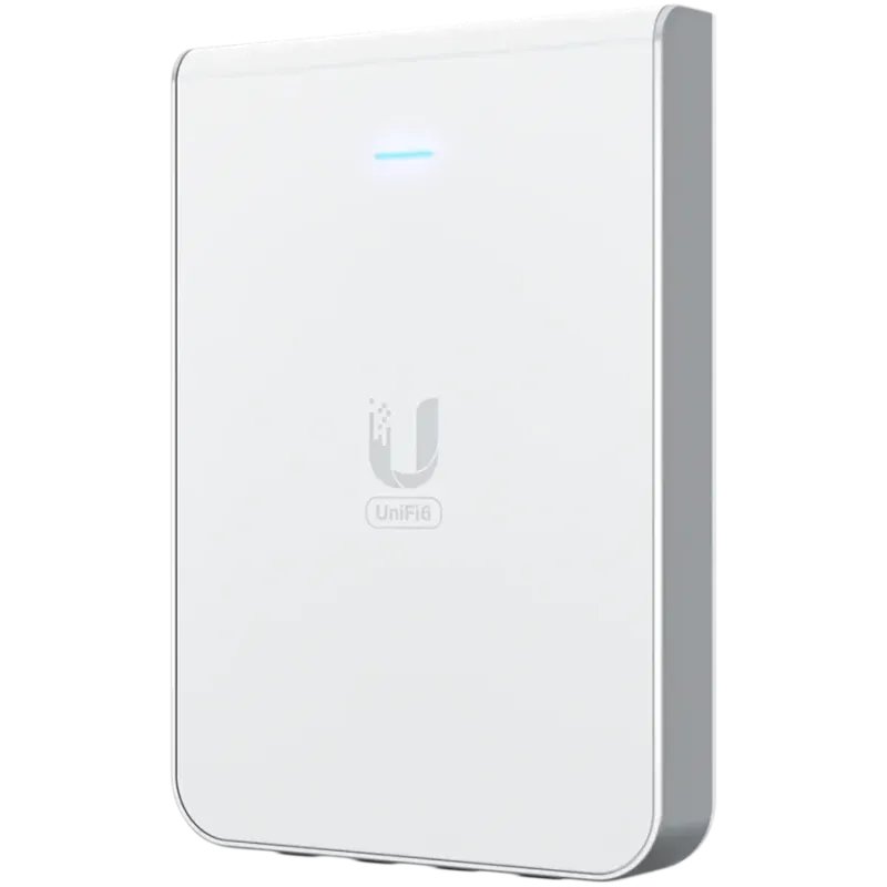 UniFi6 In-Wall. Wall-mounted WiFi 6 access point with a built-in PoE switch. - 1
