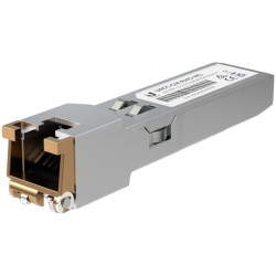 Ubiquiti UACC-CM-RJ45-MG SFP+ to RJ45 adapter, 1/2.5/5/10 GbE is a RJ45 transceiver that can be inserted into an SFP port in ord