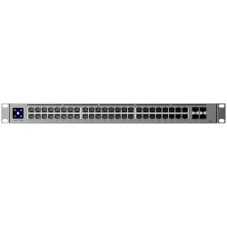 Ubiquiti 48-port, Layer 3 switch 2.5 GbE and PoE++ output, 16x 2.5 GbE ports including (8) PoE+ and (8) PoE++, 32x GbE ports inc
