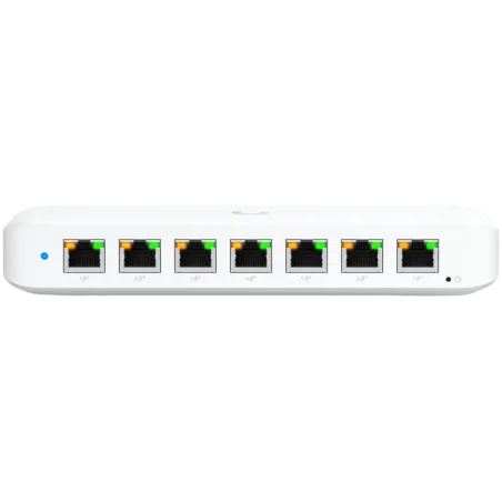 Ubiquiti USW-Ultra-210W-EU compact, Layer 2, 8-port GbE PoE switch with versatile mounting options, 7x GbE PoE+ output ports, Gb