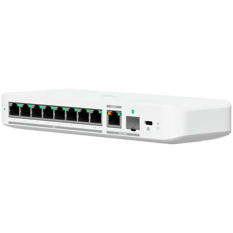 Ubiquiti switch USW-Flex-2.5G-8-EU 8-port 2.5 GbE ports, 10 GbE PoE+ input port for power / SFP+ port combo - 1