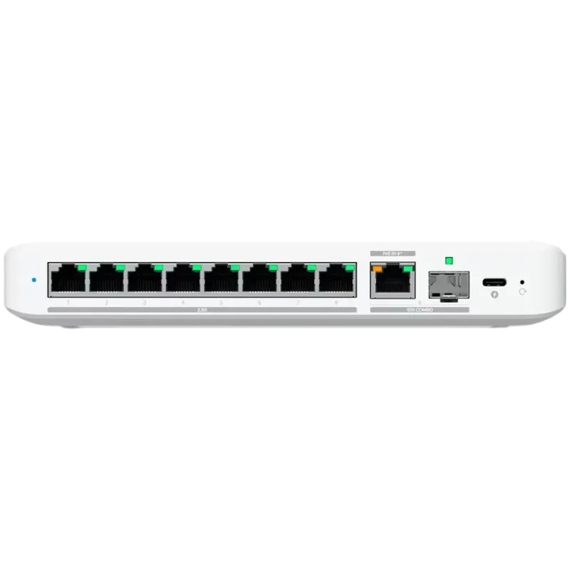 Ubiquiti switch USW-Flex-2.5G-8-EU 8-port 2.5 GbE ports, 10 GbE PoE+ input port for power / SFP+ port combo - 1