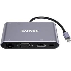 CANYON hub DS-14 8in1 4k USB-C Dark Grey - 1