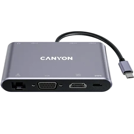 CANYON hub DS-14 8in1 4k USB-C Dark Grey - 1